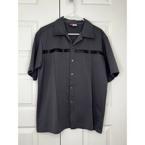 IZ IT U Made In USA Vintage Men’s Black & Gray Bowling Rockabilly Retro Shirt M